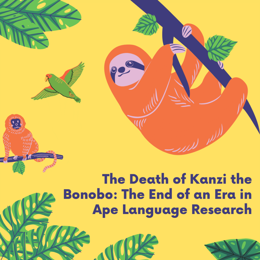 The Death of Kanzi the Bonobo: The End of an Era in Ape Language Research 1 Yellow Retro World Wildlife Day Instagram Post